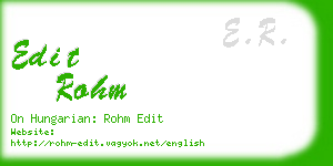 edit rohm business card